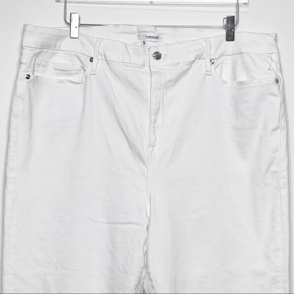 Good American Good Leg Crop Skinny Jeans 24 Plus White - Picture 8 of 12